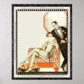 Decadent 1920s Art Deco Avant Garde Couple Poster (Voorkant)