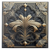 Decadent Art Deco Ceramic Tegel Set Tegeltje (Voorkant)