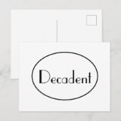Decadent Art Deco Typografie Briefkaart (Voorkant / Achterkant)