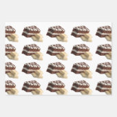 Decadent Chocolate Cake Slices with White Chocolat Inpakpapier Vel (Voorkant 2)