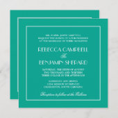 Decadent Deco elegant chic formal blauwgroen bruil Kaart (Voorkant / Achterkant)