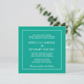 Decadent Deco elegant chic formal blauwgroen bruil Kaart (Staand voorkant)