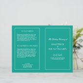 Decadent Deco elegant chic formal trouwprogramma (Staand voorkant)
