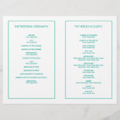 Decadent Deco elegant chic formal trouwprogramma (Achterkant)