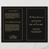 Decadent Deco elegant chic formal trouwprogramma (Voorkant)