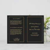 Decadent Deco elegant chic formal trouwprogramma (Staand voorkant)