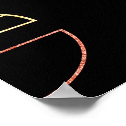 Decadent Deco Style Poster - Goud/Geel (Hoek)