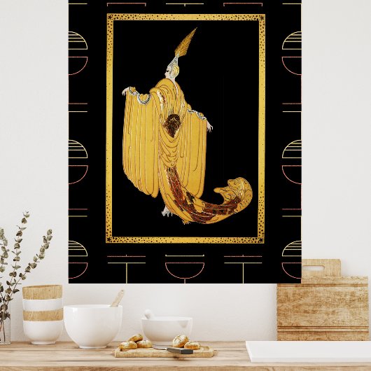 Decadent Deco Style Poster - Goud/Geel (Keuken)