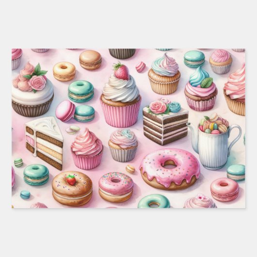 Decadent Desserts Inpakpapier Vel (Voorkant 2)