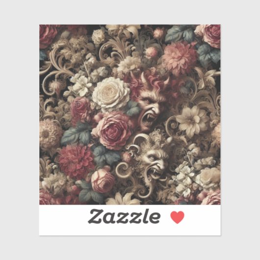 Decadent Devilry - Gotische Barok Sticker (Vel)
