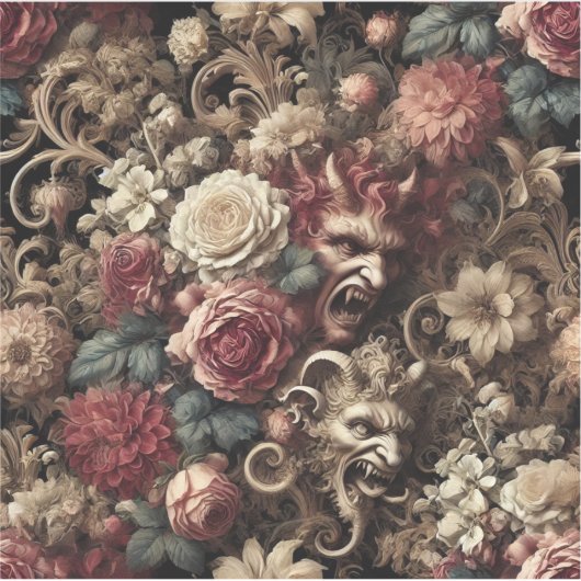 Decadent Devilry - Gotische Barok Sticker (Voorkant)