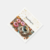 Decadent Donuts en Koffie Sociaal Papier Servetten (Hoek)