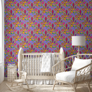 Decadent Guilded Retro Waterverf Ploomf Twilight Behang