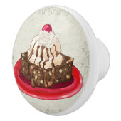 Decadent Ice Cream Sundae Brownie Drawer Trekt Keramische Knop (Rechts)