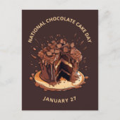 Decadent Nationale Chocolade Cake Dag Briefkaart (Voorkant)