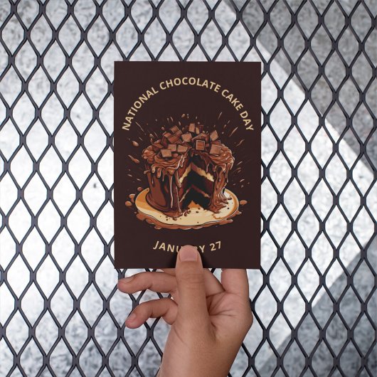 Decadent Nationale Chocolade Cake Dag Briefkaart