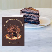 Decadent Nationale Chocolade Cake Dag Notitiekaartje