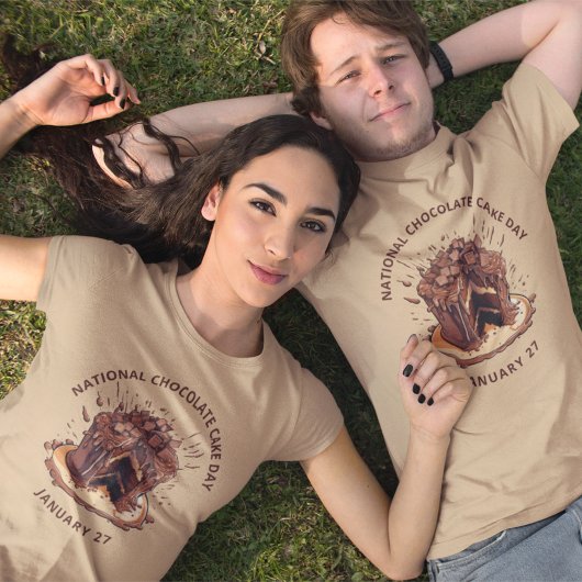 Decadent Nationale Chocolade Cake Dag T-shirt