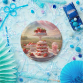 Decadent Strawberry Shortcake picknickfeest Papieren Bordje (Feest)