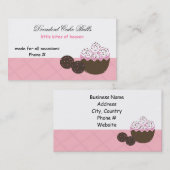 Decadent Vanilla en Chocolate Cake Balls Visitekaartje (Voorkant / Achterkant)