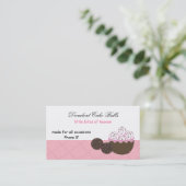 Decadent Vanilla en Chocolate Cake Balls Visitekaartje (Staand voorkant)
