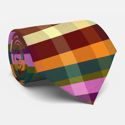 Decadent Warm Plaid DGRWP Stropdas (Opgerold)