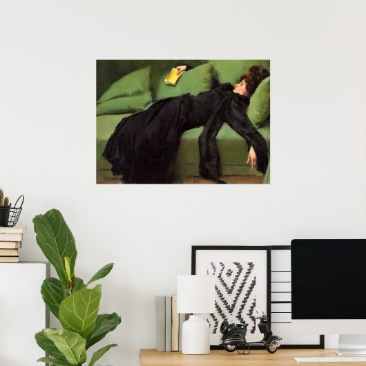 Decadent Young Woman After the Dance Ceramic Til Poster (Thuiskantoor)