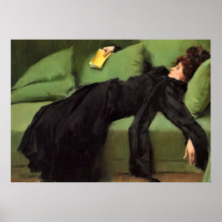 Decadent Young Woman After the Dance Ceramic Til Poster