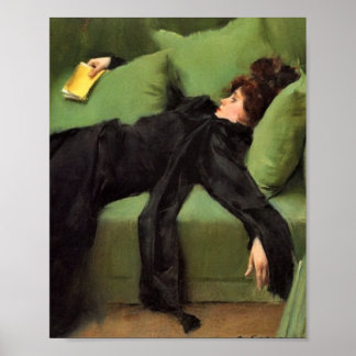 Decadent Young Woman After the Dance Ceramic Til Poster