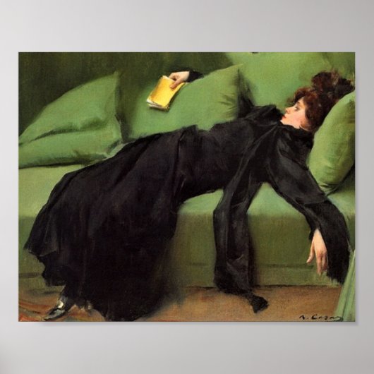 Decadent Young Woman After the Dance Ceramic Til Poster (Voorkant)