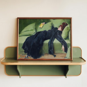 Decadent Young Woman Poster - Ramon Casas Vintage