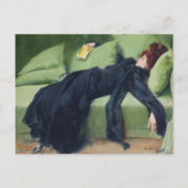 Decadente jonge vrouw Ramon Casas  kunst Kaart (Voorkant)