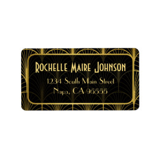 Decadentie Golden Art Deco Adresetiketten Etiket