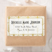 Decadentie Golden Art Deco Verzending Adresetikett Etiket (Insitu)