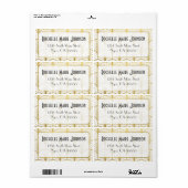 Decadentie Golden Art Deco Verzending Adresetikett Etiket (Full Sheet)