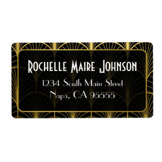 Decadentie Golden Art Deco Verzending Adresetikett Etiket