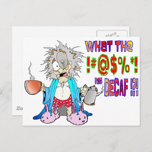 DECAF? BRIEFKAART (Voorkant / Achterkant)