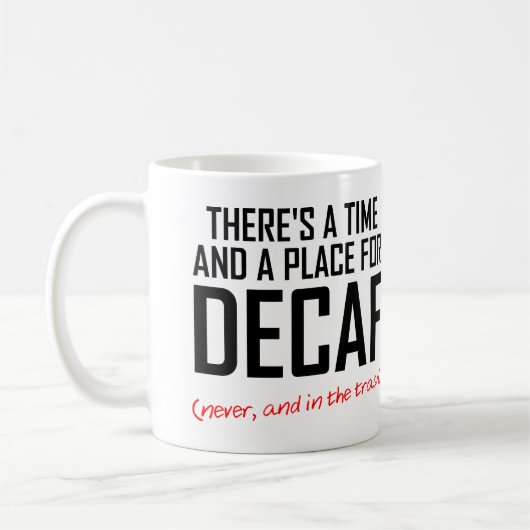 Decaf Coffee Hater Funny Mug Koffiemok (Links)