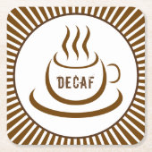 Decaf Coffee Kartonnen Onderzetters (Voorkant)