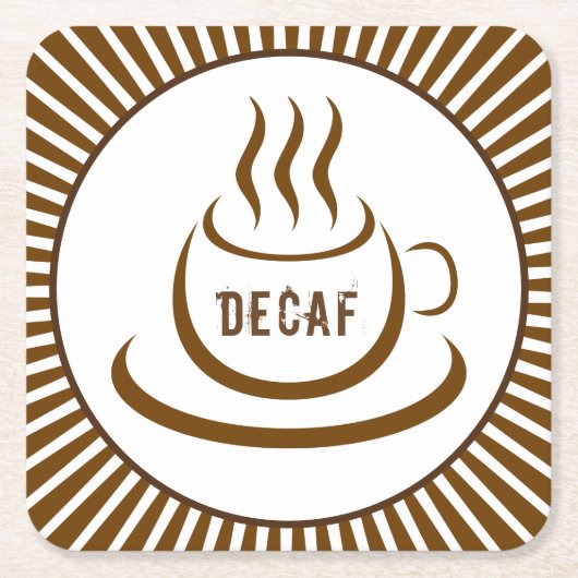 Decaf Coffee Kartonnen Onderzetters (Voorkant)