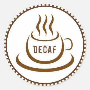 Decaf Coffee Ronde Sticker