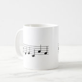 Decaf "DECAF" Music Note Coffee Mok Piano Teacher (Voorkant links)