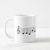 Decaf "DECAF" Music Note Coffee Mok Piano Teacher (Links)