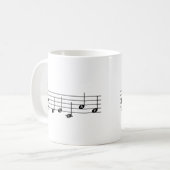 Decaf "DECAF" Music Note Coffee Mok Piano Teacher (Voorkant links)