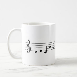 Decaf "DECAF" Music Note Coffee Mok Piano Teacher