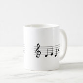 Decaf "DECAF" Music Note Coffee Mok Piano Teacher (Voorkant rechts)