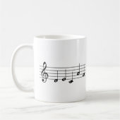 Decaf "DECAF" Music Note Coffee Mok Piano Teacher (Links)
