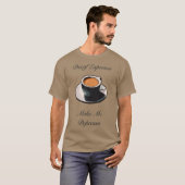 Decaf Espresso Make Me Depresso Premium T-shirt (Voorkant volledig)