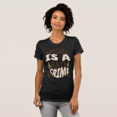 Decaf is een haatmisdrijf Coffee typografie ontwer T-shirt (Voorkant volledig)