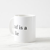 Decaf Is Een Leugen Grappige Koffie Minnaar Mok (Voorkant links)